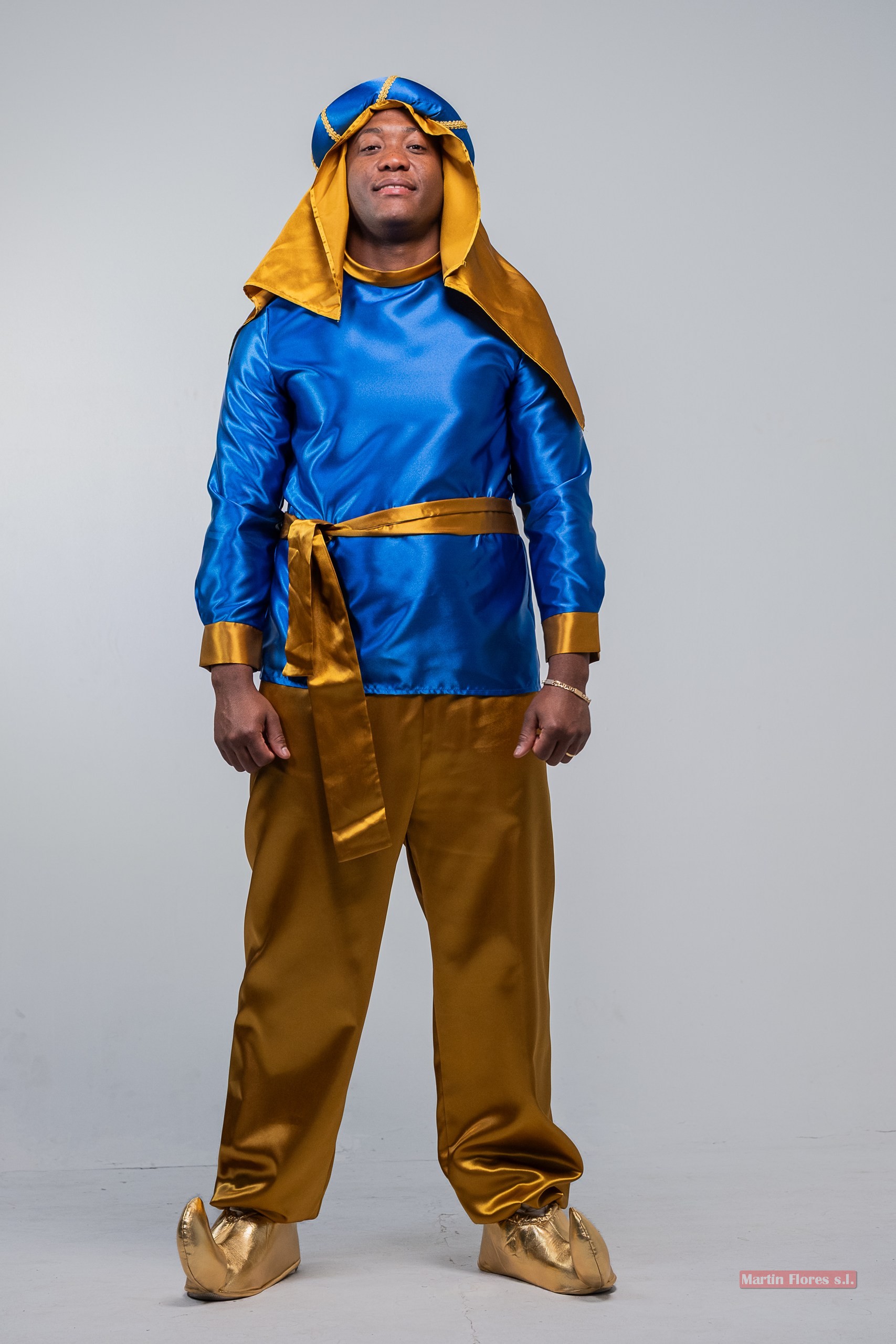 Disfraz paje beduino azul Adulto