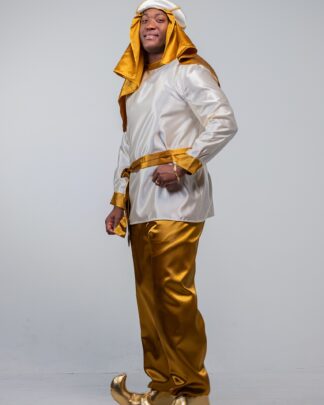 Disfraz paje beduino BL/dorado Adulto