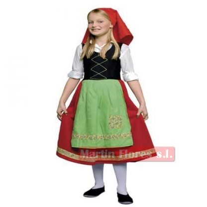 Disfraz pastora verde niña