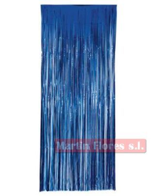 Cortina azul metalizada photocall
