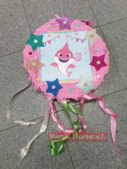 Piñata 3d redonda  Baby Shark - Imagen 4