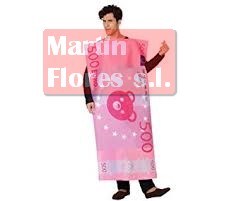 Disfraz billete rosa