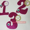 Número decoración tarta Unicornio