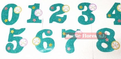 Número decoración tarta Unicornio - Imagen 2