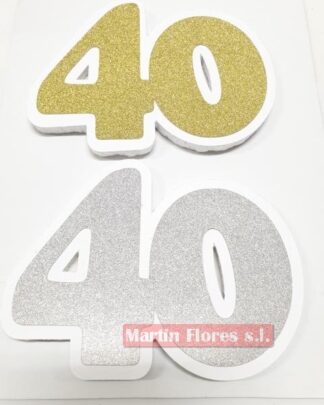Número decoración fiesta 40 años