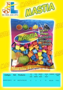 Caramelo mastia masticable frutas