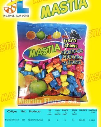 Caramelo mastia masticable frutas