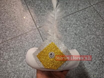 Turbante  artesanal  blanco - Imagen 4