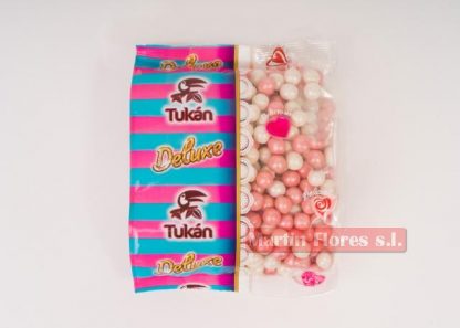 Tukan mini bolas blancas rosa