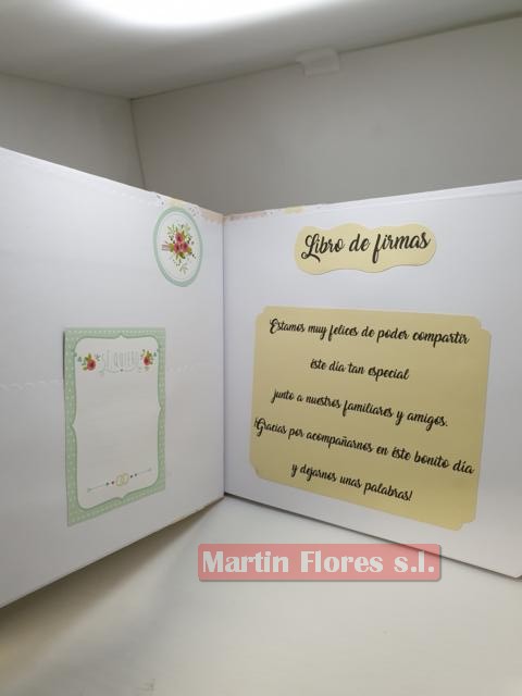 Libro de firmas de scrapbook para boda