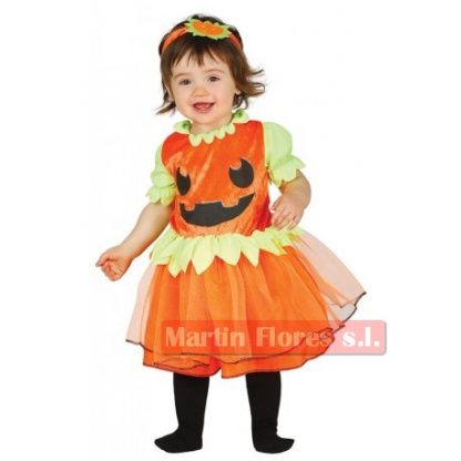 Disfraz vestido calabaza bebé niña