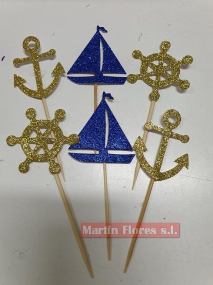 Mini pick decoración 6u marinero