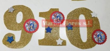 Número decoración tarta Sonic - Imagen 4