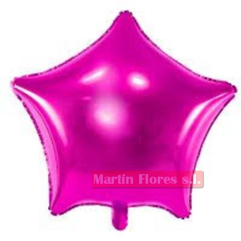 Globo foil Estrella rosa fuxia