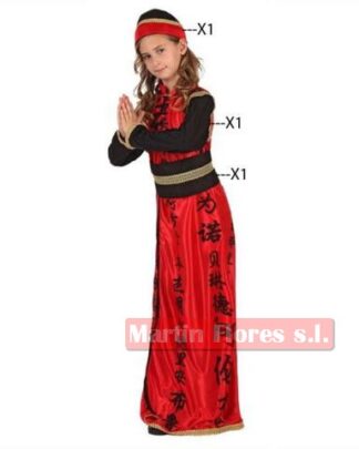 Disfraz china roja tubo