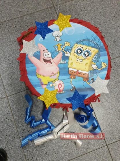 Piñata 3d Bob Esponja redonda