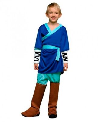 Disfraz ninja kung fu azul niño
