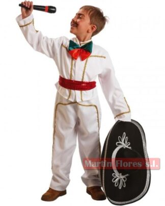 Disfraz mejicano mariachi blanco niño