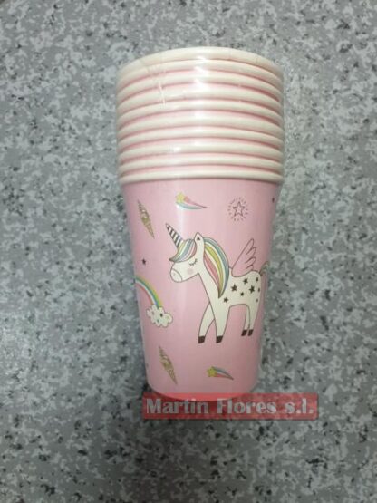 Vaso unicornio Rosa 10u