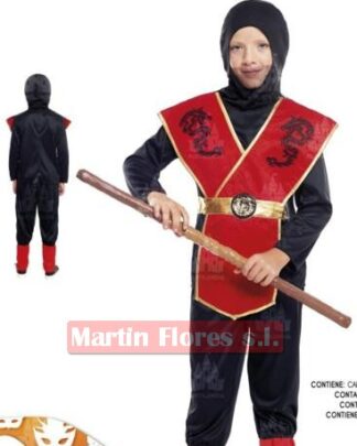 Disfraz ninja rojo negro