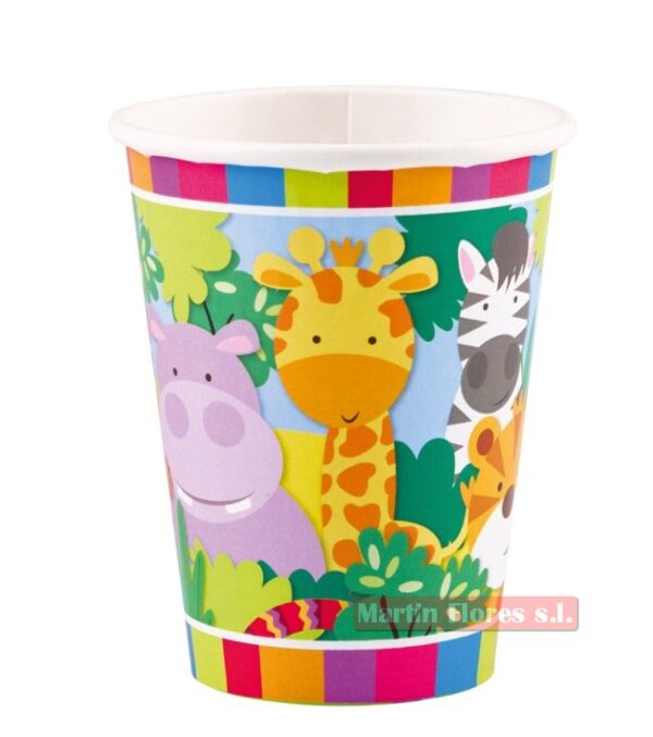 Vasos animales selva 8u