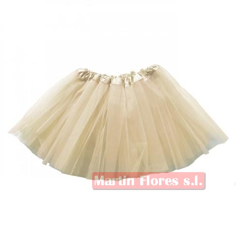 Falda tutu tul crema camel en #sevilla Carnaval tienda Online disfraces