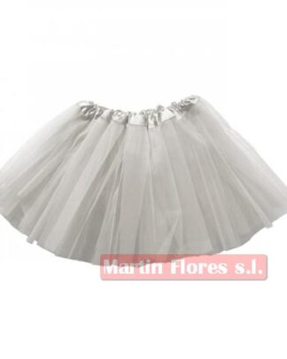 Falda tutu tul gris