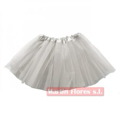 Falda tutu tul gris