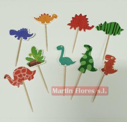 Pick decoración tarta dinosaurios