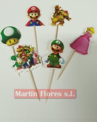 Pick decoración tarta Mario Bross