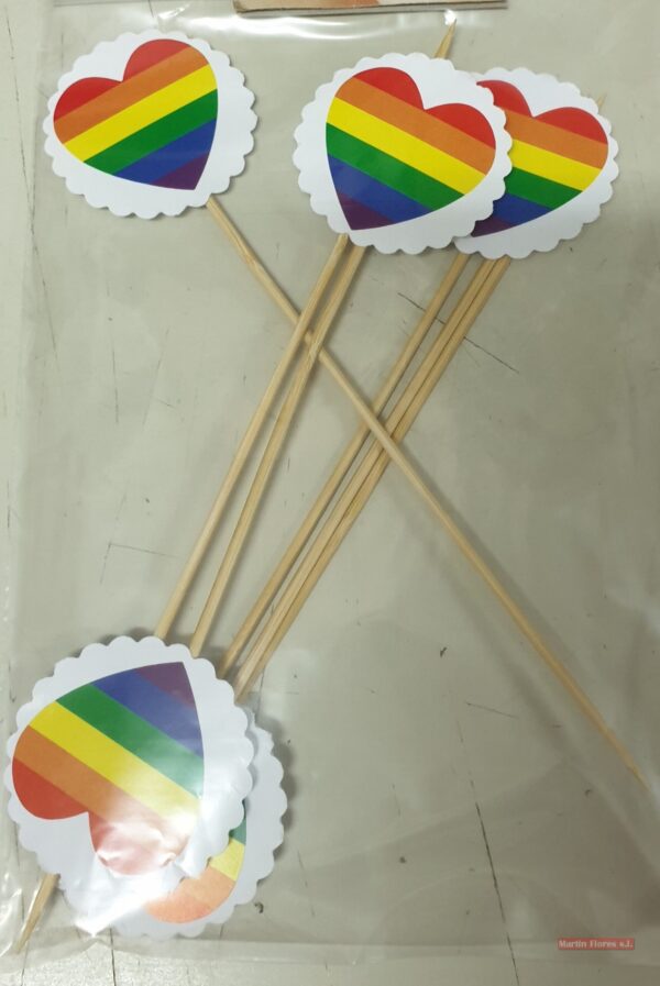 Brocheta decoración 6u Orgullo gay