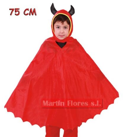 Capa diablo roja infantil