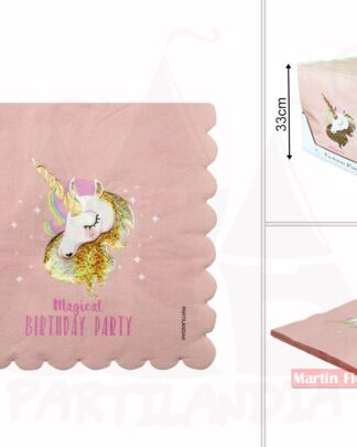 Servilleta unicornio Glam 6u