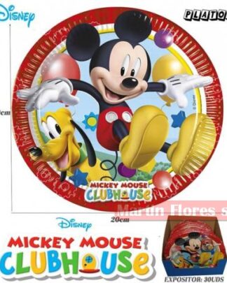 Platos Mickey postre 6u