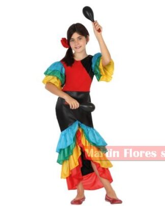 Disfraz rumbera colores AT