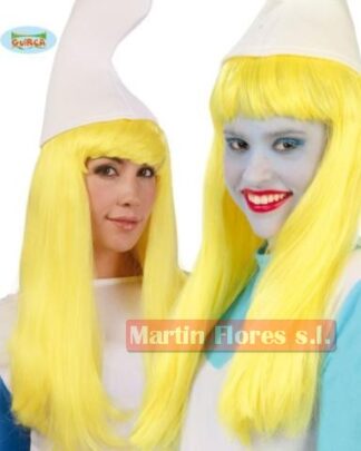 Peluca amarilla pitufina