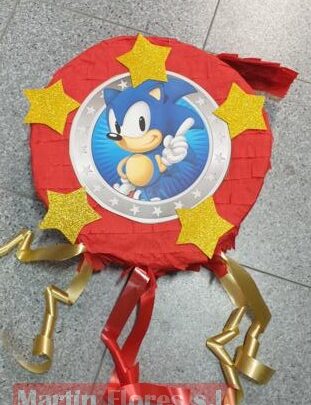 Piñata 3d redonda Sonic