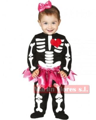 Disfraz esqueleto bebé tutu