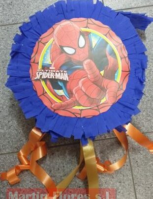piñata redonda spidermann