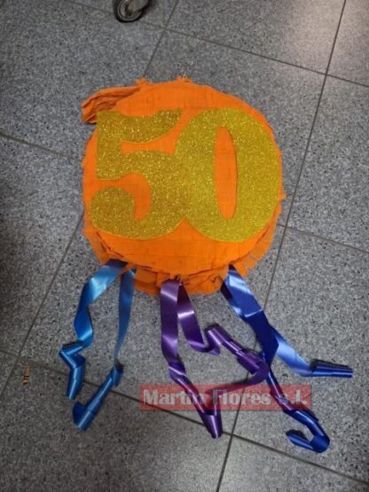 Piñata 3d redonda 50 años