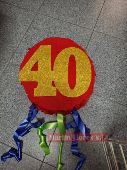 Piñata 3d redonda 40 años - Imagen 2