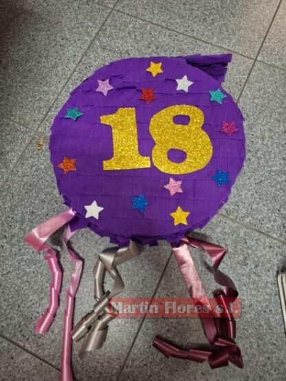 Piñata 3d redonda 18 años - Imagen 2