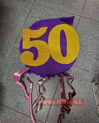 Piñata 3d redonda 50 años