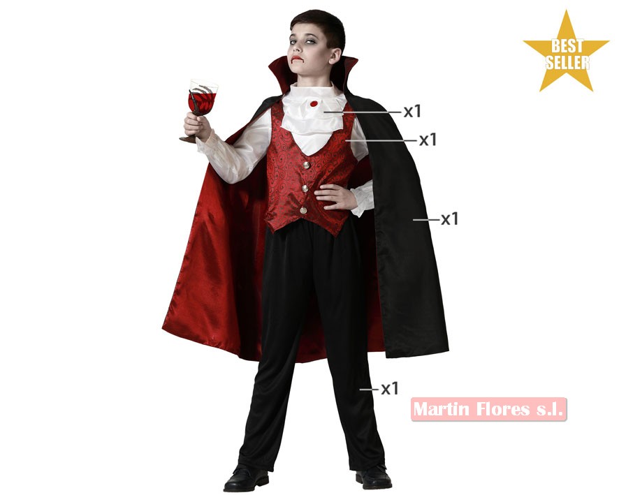 Disfraz vampiro rojo Bl