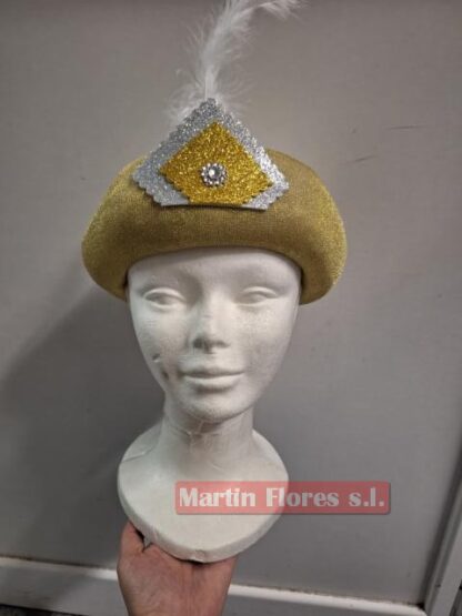 Turbante  artesanal  dorado - Imagen 4