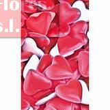 Corazones brillo rojo blanco 1 kg