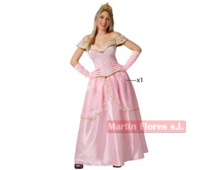 Disfraz princesa rosa mujer
