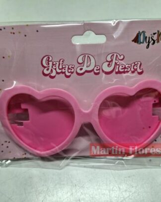 Gafas corazón rosa