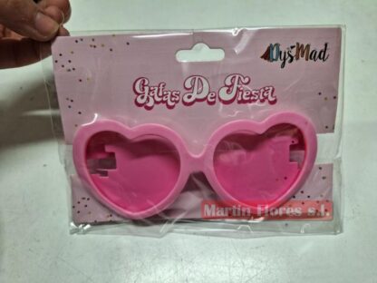 Gafas corazón rosa