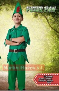 Disfraz peter pan verde infantil